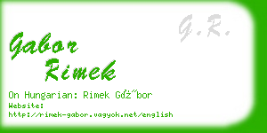 gabor rimek business card